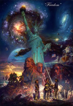 Other Urban Cityscapes Painting - Freedom Statue of Liberty America United States